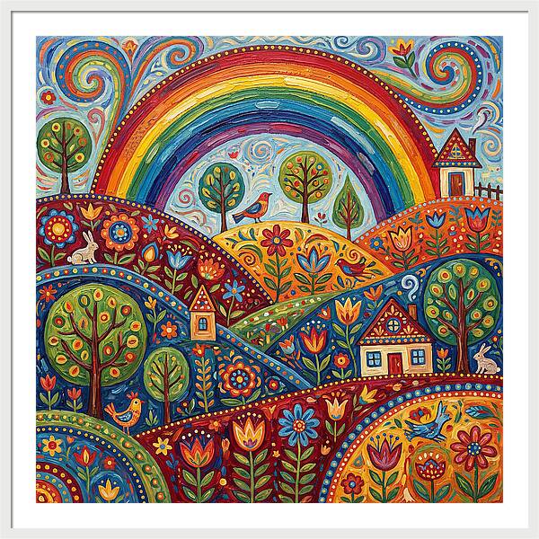 Rainbow Sky Landscape