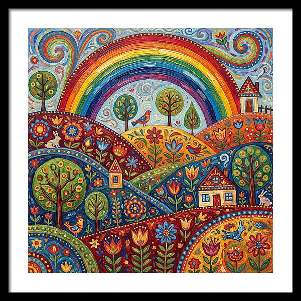 Rainbow Sky Landscape