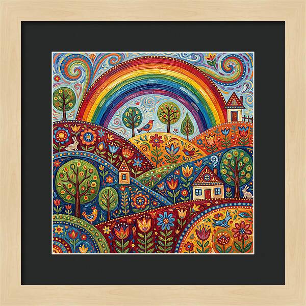 Rainbow Sky Landscape