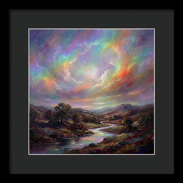 Rainbow Sky Over Valley