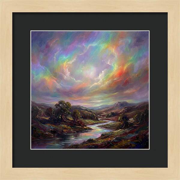 Rainbow Sky Over Valley