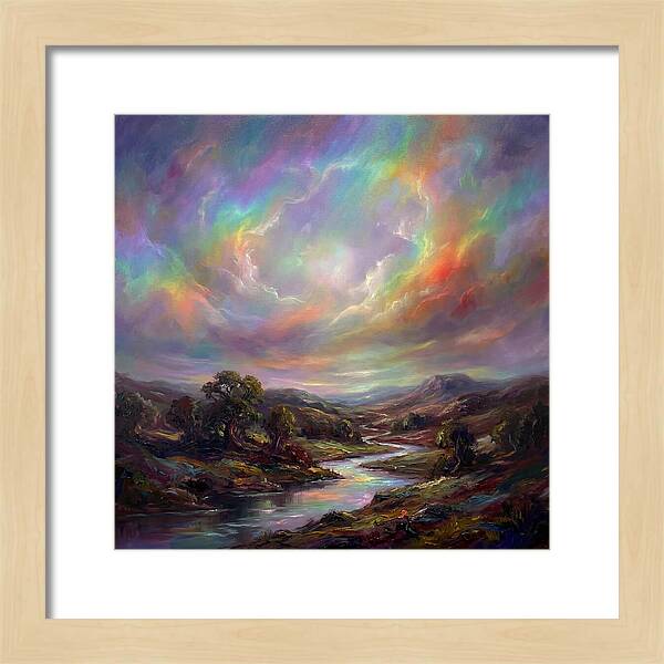 Rainbow Sky Over Valley