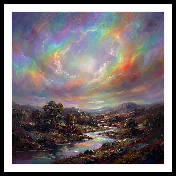 Rainbow Sky Over Valley