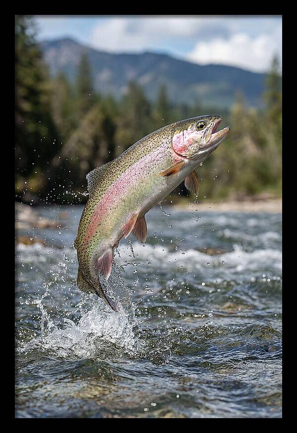 Rainbow Trout Leaping