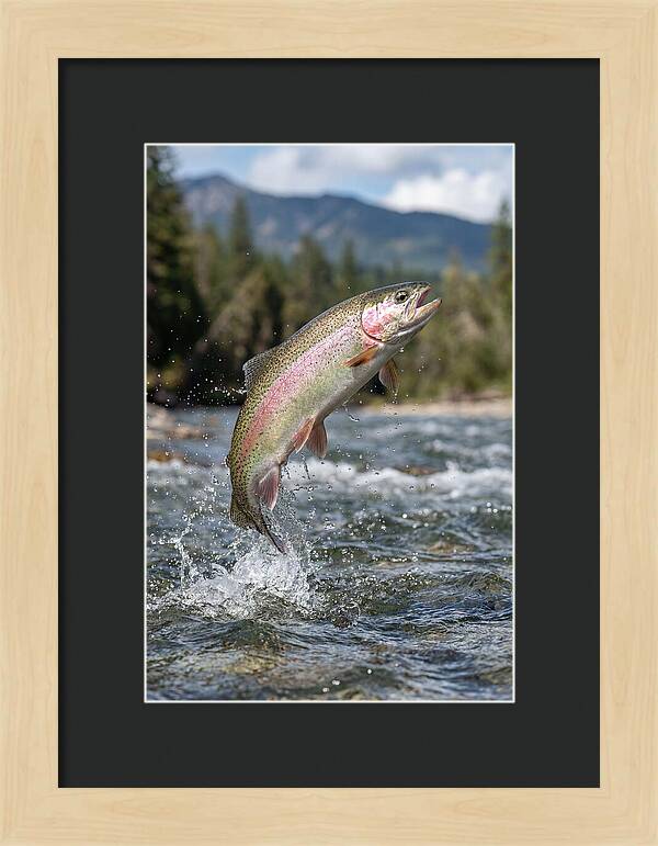Rainbow Trout Leaping