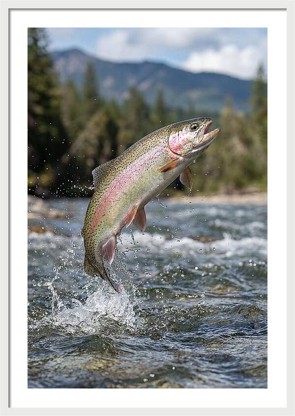Rainbow Trout Leaping