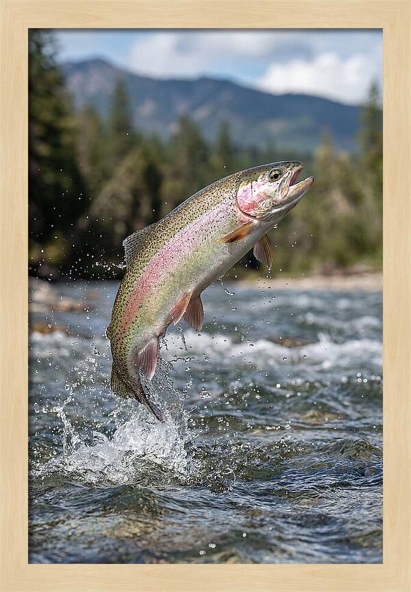Rainbow Trout Leaping