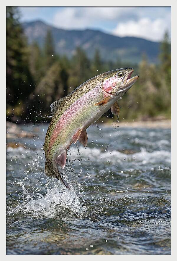 Rainbow Trout Leaping