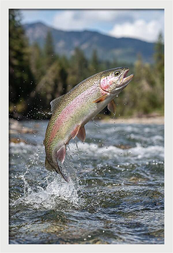 Rainbow Trout Leaping
