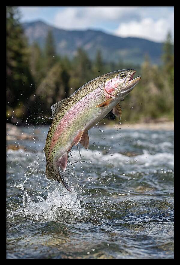 Rainbow Trout Leaping