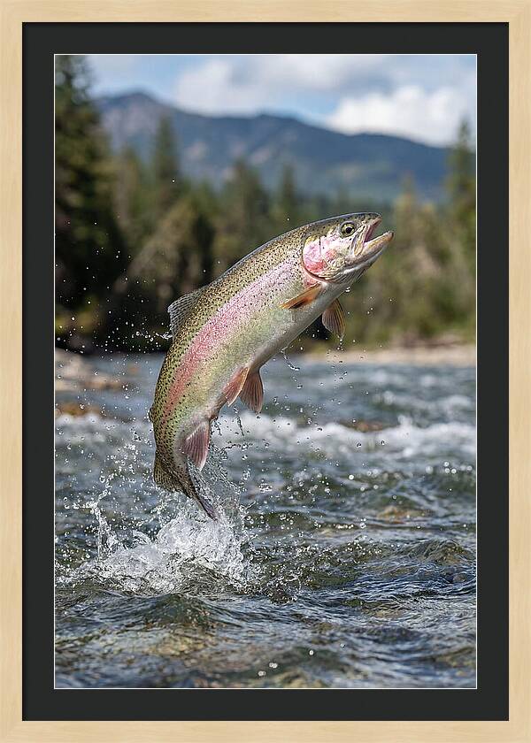 Rainbow Trout Leaping