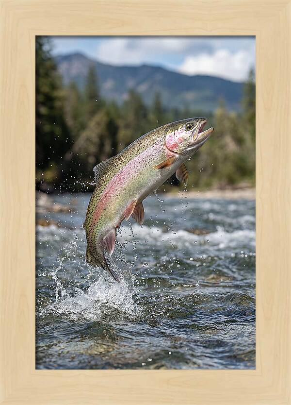 Rainbow Trout Leaping