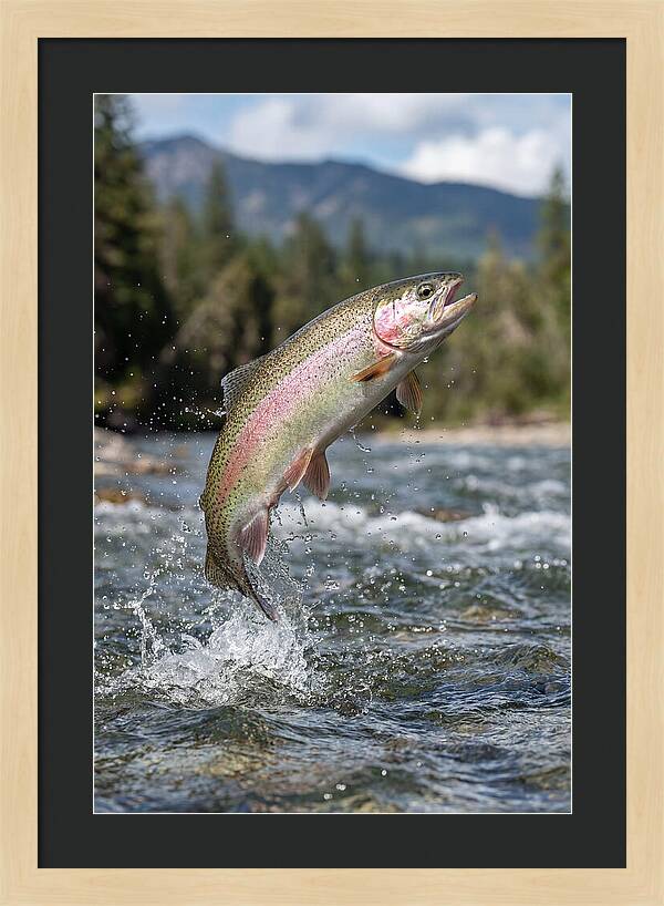 Rainbow Trout Leaping