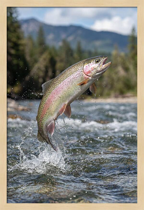 Rainbow Trout Leaping