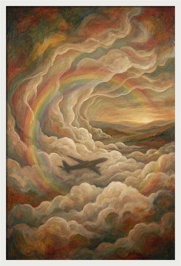 Rainbow Wheel Glory Around Aircraft