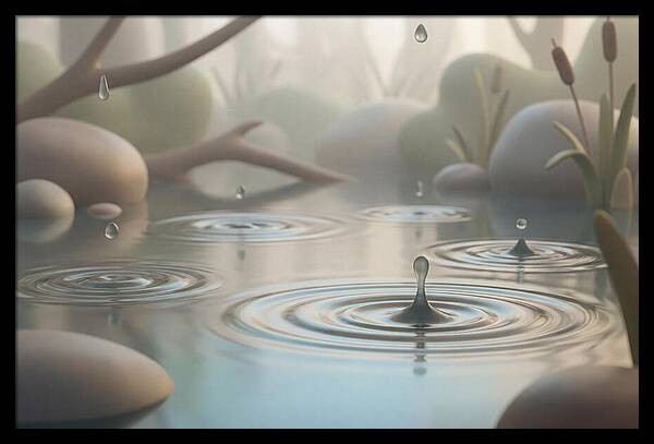 Raindrops Creating Ripples