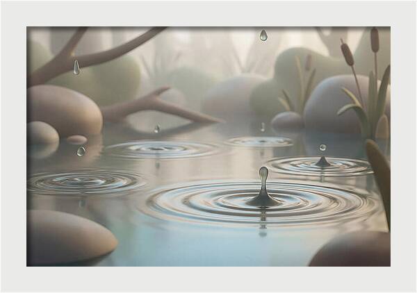 Raindrops Creating Ripples
