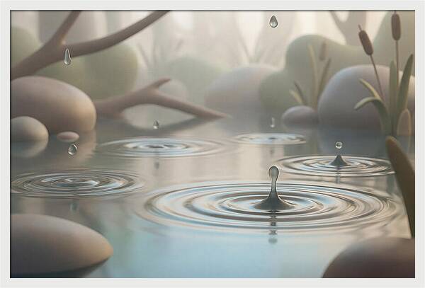 Raindrops Creating Ripples