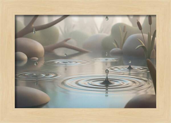 Raindrops Creating Ripples