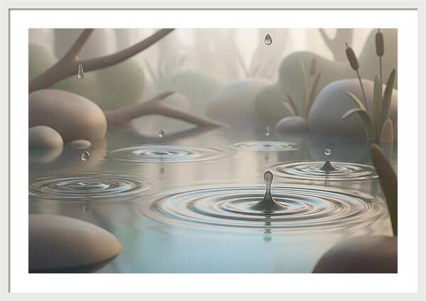 Raindrops Creating Ripples