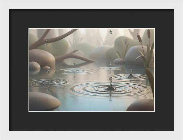 Raindrops Creating Ripples