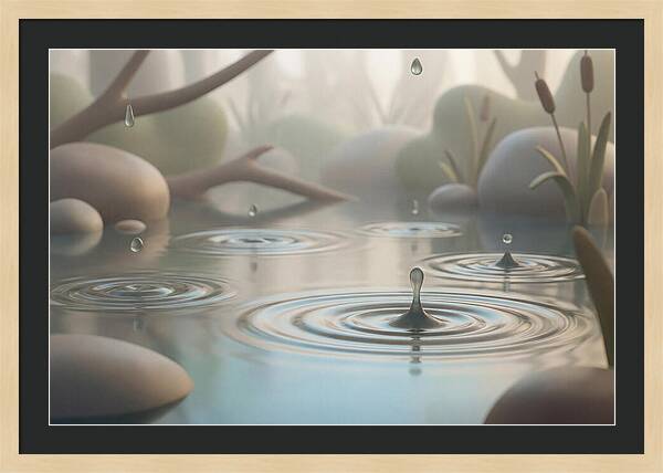 Raindrops Creating Ripples