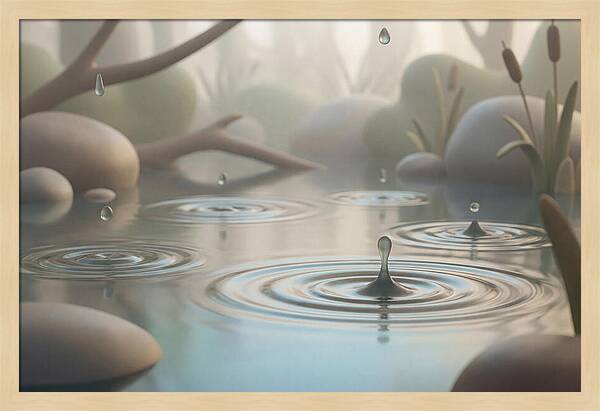 Raindrops Creating Ripples