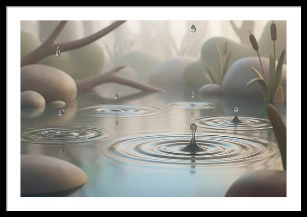 Raindrops Creating Ripples