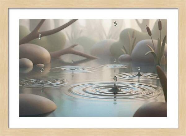 Raindrops Creating Ripples