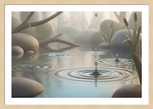 Raindrops Creating Ripples