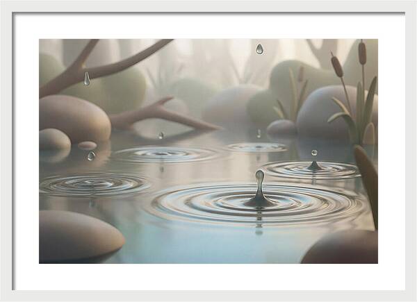 Raindrops Creating Ripples