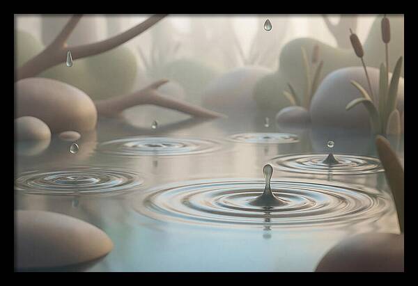 Raindrops Creating Ripples