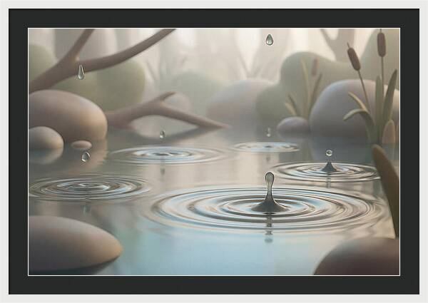 Raindrops Creating Ripples
