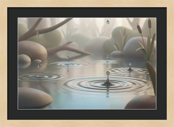 Raindrops Creating Ripples