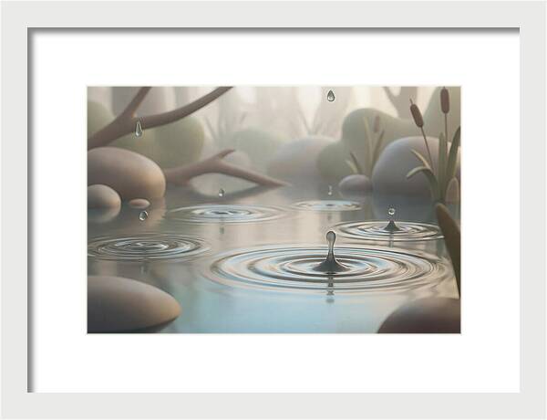 Raindrops Creating Ripples