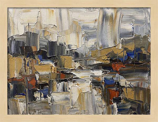 Rainy Landscape In Palette Knife Style
