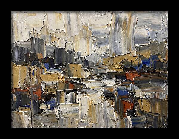 Rainy Landscape In Palette Knife Style