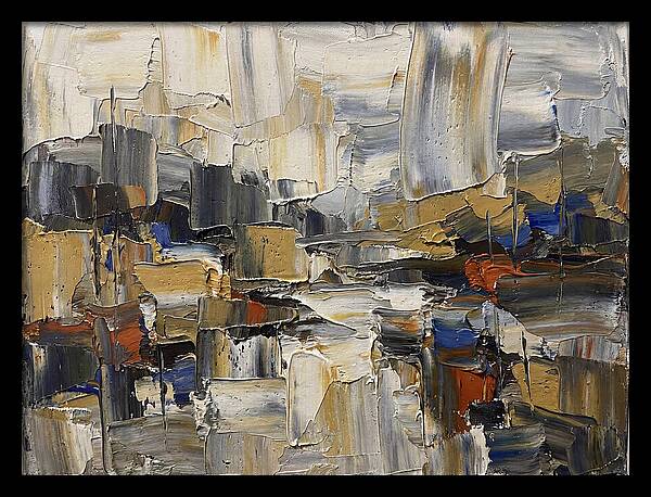 Rainy Landscape In Palette Knife Style