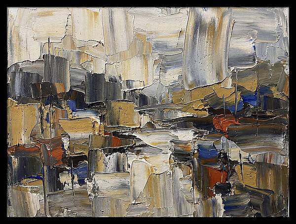 Rainy Landscape In Palette Knife Style