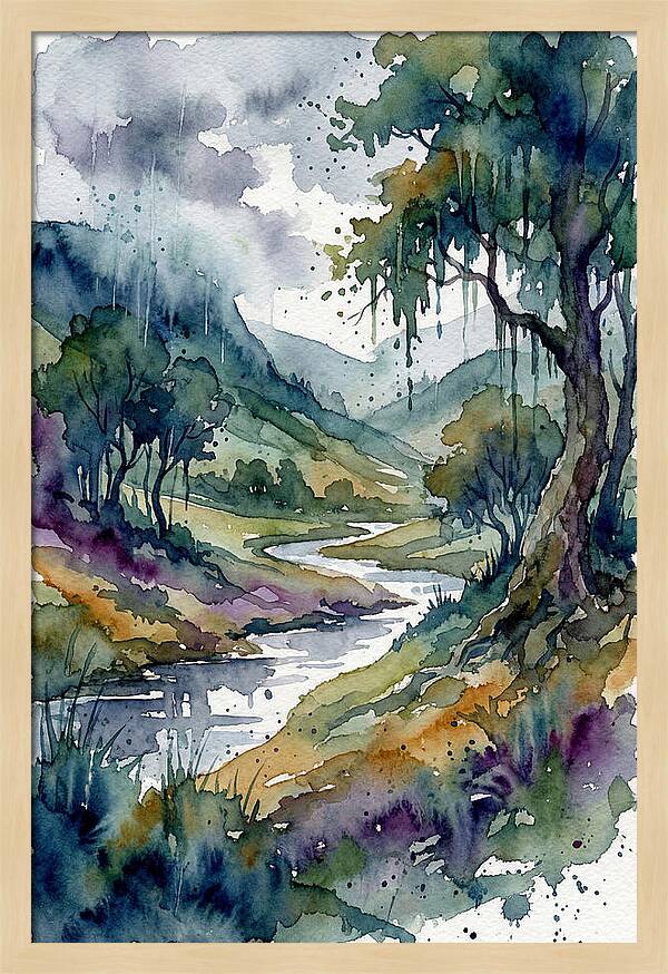 Rainy Landscape Serenity
