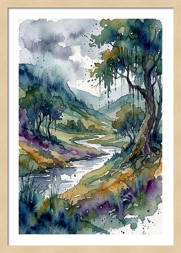 Rainy Landscape Serenity