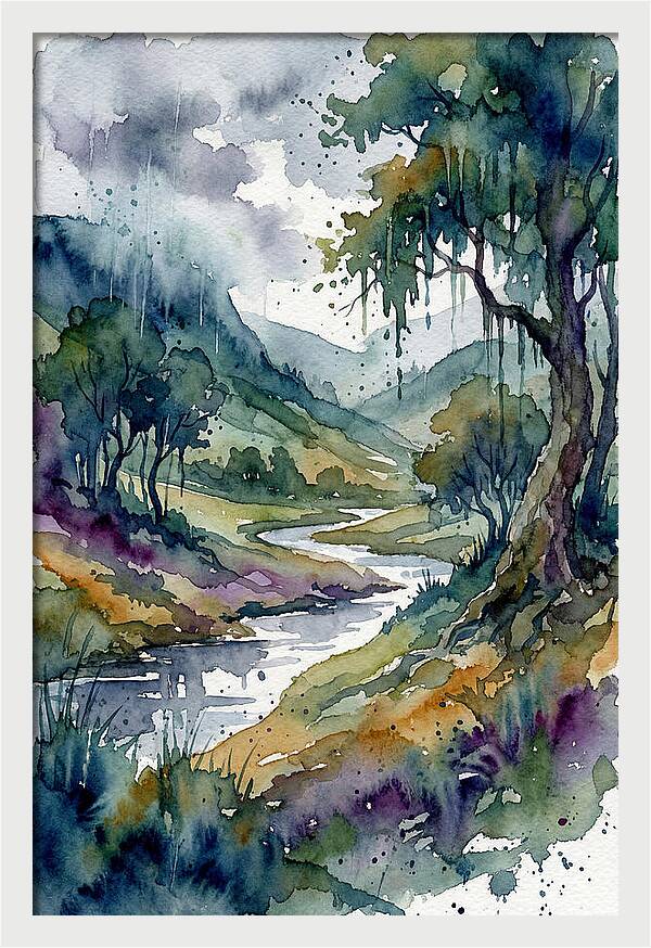 Rainy Landscape Serenity