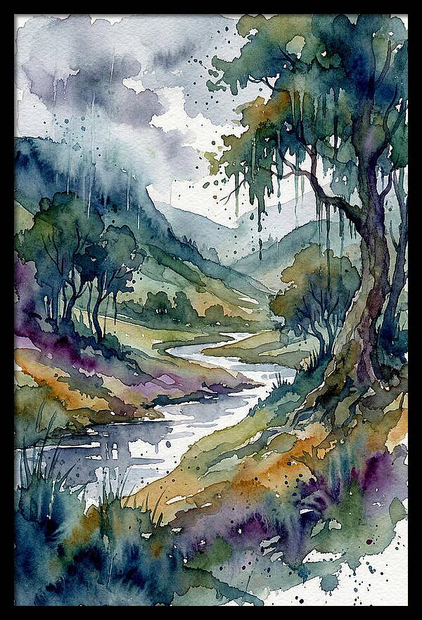 Rainy Landscape Serenity