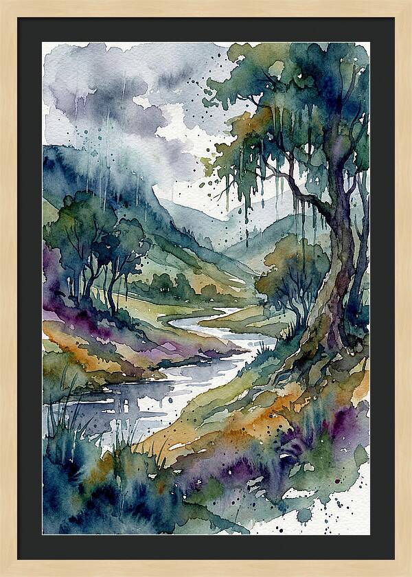Rainy Landscape Serenity