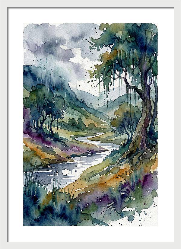 Rainy Landscape Serenity