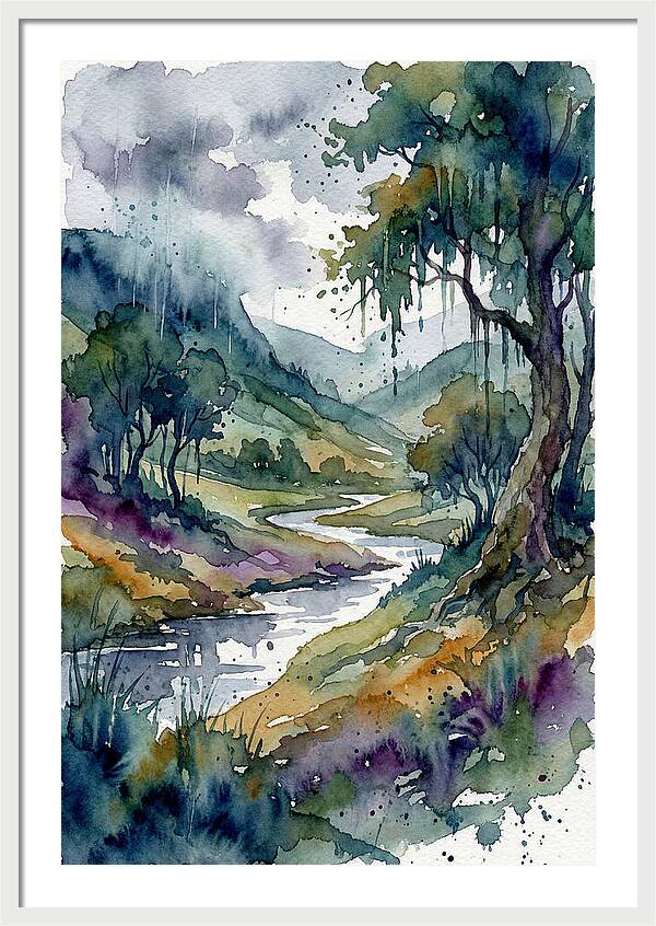Rainy Landscape Serenity