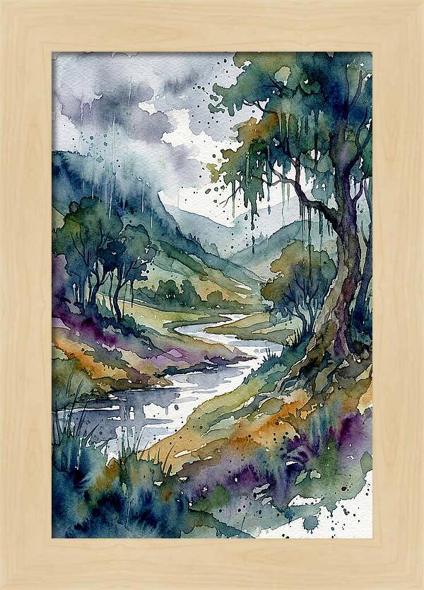 Rainy Landscape Serenity