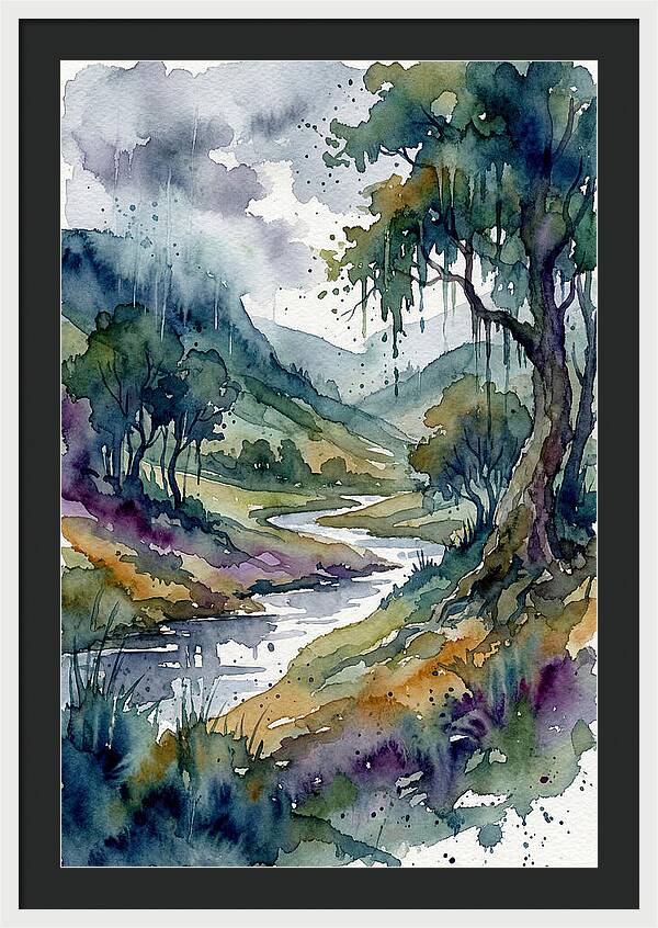 Rainy Landscape Serenity