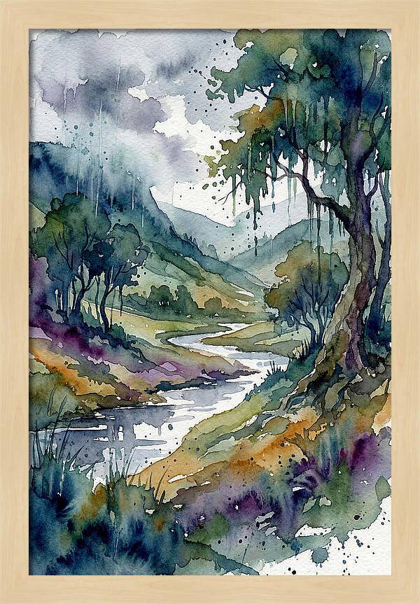 Rainy Landscape Serenity