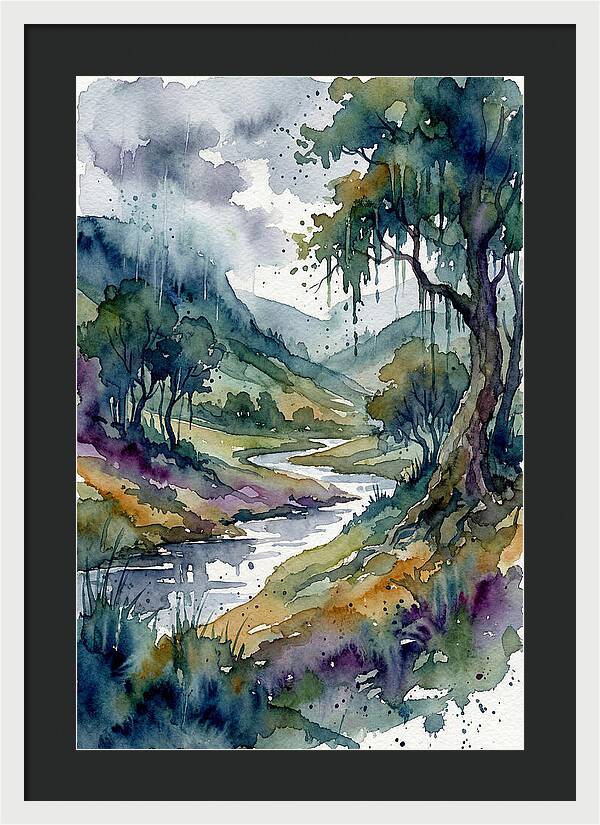 Rainy Landscape Serenity